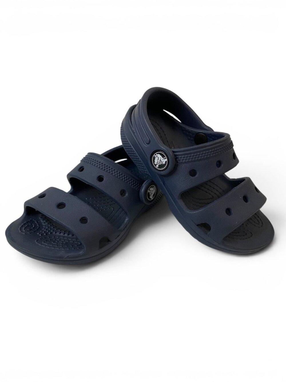 Crocs Kids Sandals Navy Blue C8 Toddler Classic Comfort Shoes - Picture 2 of 11